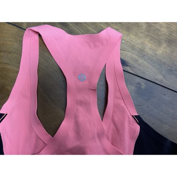 Lululemon Cool Racerback Tank Top Surf Bonded Black Orange Activewear Size 6 - Picture 10 of 10